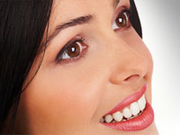 photo for Buffalo cosmetic dentist showing a woman with a cosmetically enhanced smile